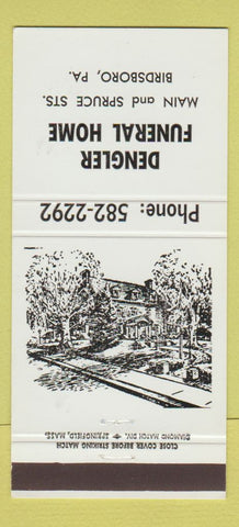 Matchbook Cover - Dengler Funeral Home Birdsboro PA 30 Strike