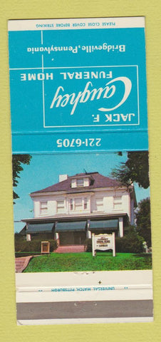Matchbook Cover - Jack Caughey Funeral Home Bridgeville PA 30 Strike