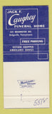 Matchbook Cover - Jack Caughey Funeral Home Bridgeville PA 30 Strike