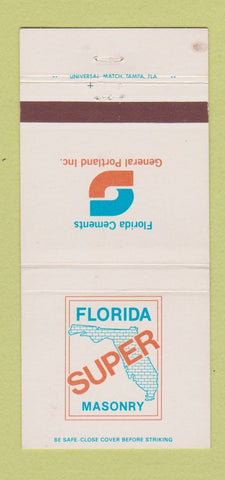 Matchbook Cover - Florida Super Masonry General Portland WEAR 30 Strike