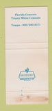 Matchbook Cover - Florida Super Masonry General Portland WEAR 30 Strike