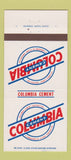 Matchbook Cover - Columbia Cement 30 Strike