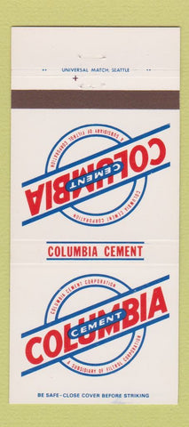 Matchbook Cover - Columbia Cement 30 Strike
