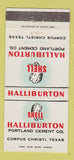 Matchbook Cover - Shell Halliburton Portland Cement Corpus Christi TX 30 Strike