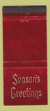 Matchbook Cover - Dini's Boston MA restaurant Christmas 30 Strike