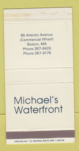 Matchbook Cover - Michael's Waterfront Boston MA 30 Strike