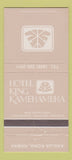 Matchbook Cover - Hotel King Kamehameha Kailua Kona Hawaii 30 Strike