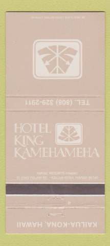 Matchbook Cover - Hotel King Kamehameha Kailua Kona Hawaii 30 Strike