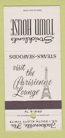 Matchbook Cover - Strickland's Tow House Jacksonville FL Eiffel Tower 30 Strike