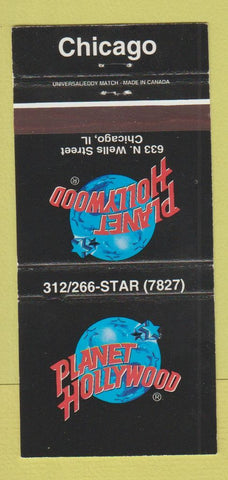 Matchbook Cover - Planet Hollywood Chicago IL 30 Strike