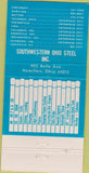 Matchbook Cover - SOS Southwestern Ohio Steel KY IN Hamilton OH 30 Strike