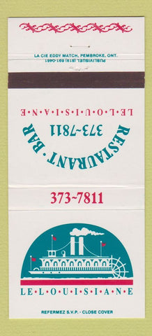 Matchbook Cover - Le Louisiane Restaurant Bar 30 Strike