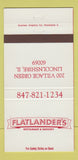 Matchbook Cover - Flatlander's Restaurant Lincolnshire IL 30 Strike