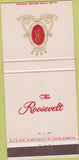 Matchbook Cover - The Roosevelt Hotel New York City 30 Strike