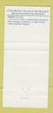 Matchbook Cover - Signals Crowne Plaza Resort Hilton Head Island SC 30 Strike