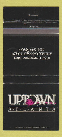 Matchbook Cover - Uptown Atlanta GA WEAR 30 Strike