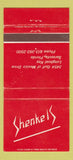 Matchbook Cover - Shenkels Sarasota FL 30 Strike