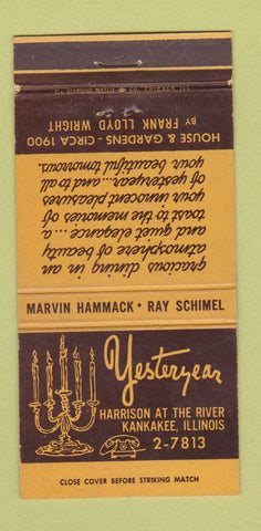 Matchbook Cover - Yesteryear Restaurant Kankakee IL 30 Strike