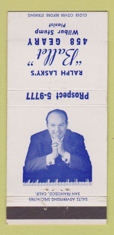 Matchbook Cover - Ralph Lasky's Ballet Sam Francisco CA Wilbur Stump 30 Strike