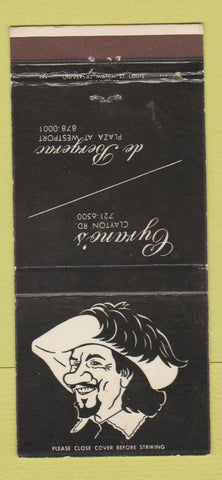 Matchbook Cover - Cyrano's de Bergerac St Louis? MO 30 Strike