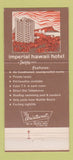 Matchbook Cover - Aquarium Restaurant Honolulu Hawaii Imperial Hotel 30 Strike