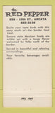 Matchbook Cover - Red Pepper Mexican Restaurant Arcata CA 30 Strike
