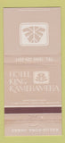 Matchbook Cover - Hotel King Kamehameha Kailua Kona Hawaii 30 Strike