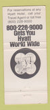 Matchbook Cover - Orlando FL Hyatt House Hotel Kissimmee 30 Strike