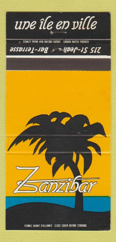 Matchbook Cover - Zanzibar Quebec QC 30 Strike