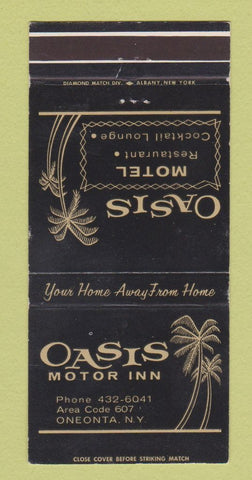 Matchbook Cover - Oasis Motor Inn Oneonta NY 30 Strike