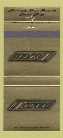 Matchbook Cover - Sheppard Area Federal Credit Union AFB TX 30 Strike