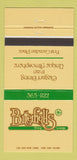 Matchbook Cover - Bufferfields Restaurant Toronto ON 30 Strike
