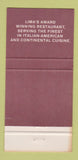 Matchbook Cover - Milano Club Lima OH 30 Strike