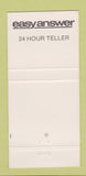 Matchbook Cover - John Warner Bank Clinton IL 30 Strike