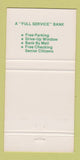Matchbook Cover - Security National Bank Durand WI 30 Strike