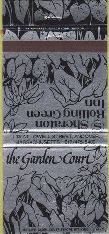 Matchbook Cover - Sheraton Rolling Green Inn Andover MA 30 Strike
