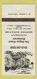 Matchbook Cover - Happy House Restaurant Mayfield KY 30 Strike