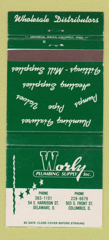 Matchbook Cover - Worly Plumbing Supply Delaware Columbus OH 30 Strike
