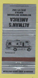 Matchbook Cover - Altman's America Motor Home RV Rental 30 Strike