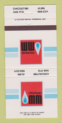 Matchbook Cover - Propane MM Chicoutimi Alma QC 30 Strike