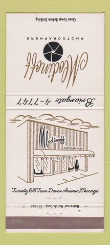 Matchbook Cover - Meodinoff Photography Chicago IL 30 Strike