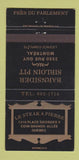 Matchbook Cover - Bill's Pit Steak Seafood Downsview ON WEAR 30 Strike