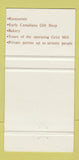 Matchbook Cover - R&N Water Treatment Union Grove WI 30 Strike