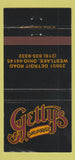 Matchbook Cover - Hamburgers Bill's Place San Francisco CA  WORN 30 Strike