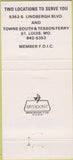 Matchbook Cover - Boatmen's Bank of Concord Village St Louis MO 30 Strike