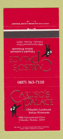 Matchbook Cover - Caruso's Place Italian Orlando FL 30 Strike