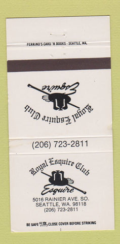 Matchbook Cover - Royal Esquire Club Seattle WA 30 Strike