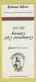 Matchbook Cover - Commercial Cafe Richmond VA 30 Strike