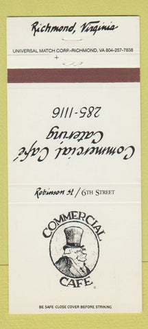 Matchbook Cover - Commercial Cafe Richmond VA 30 Strike