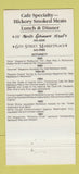 Matchbook Cover - Commercial Cafe Richmond VA 30 Strike